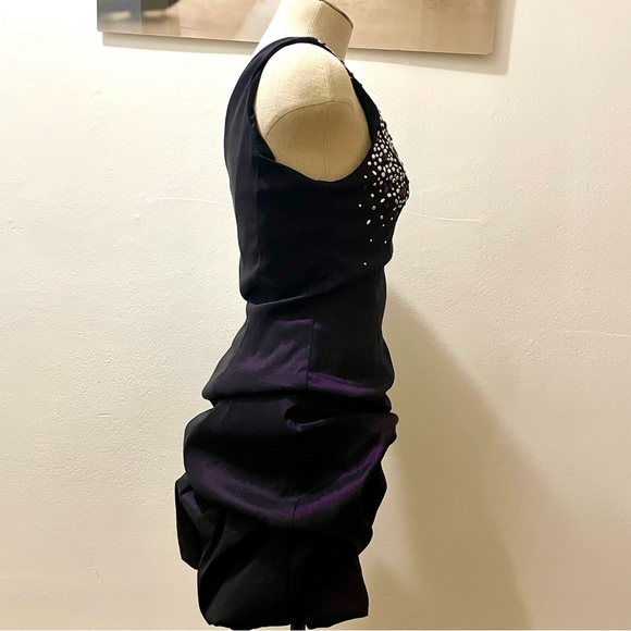 Vintage One-Shoulder Embellished Dress Size Small (6 vintage) - Picture 5 of 17